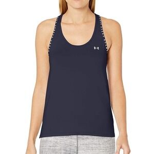 Under Armour Racerback Tank Top Womens Small Navy‎ Blue S